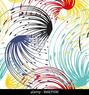 Beautiful abstract illustration with dandelion seamless. Flower seamless pattern Stock Vector