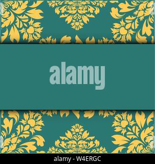 Royal damask pattern for fabric design. Wallpaper baroque, damask Stock Vector