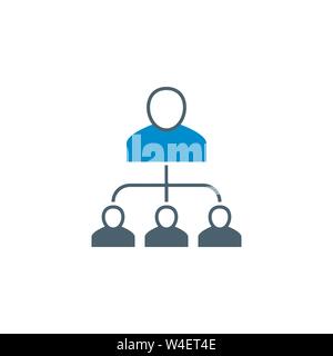 Organization Flat related vector glyph icon. Stock Vector