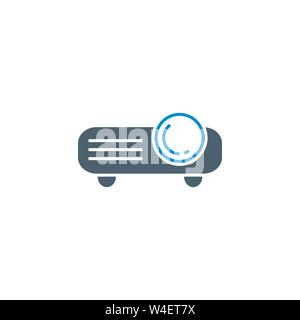 Video Projector related vector glyph icon. Stock Vector