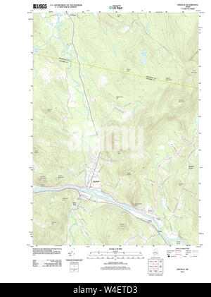 Maine USGS Historical Map Dixfield 20110902 TM Restoration Stock Photo