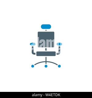 Office Chair related vector glyph icon. Stock Vector