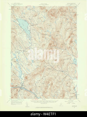 Maine USGS Historical Map Dixfield 306541 1956 62500 Restoration Stock Photo