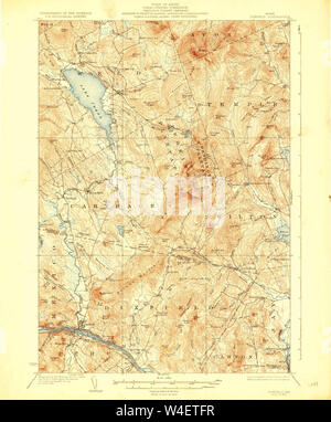 Maine USGS Historical Map Dixfield 460357 1929 62500 Restoration Stock Photo