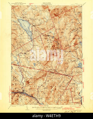 Maine USGS Historical Map Dixfield 460359 1929 62500 Restoration Stock Photo