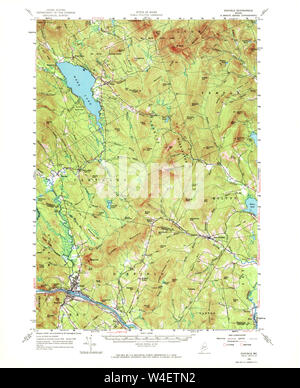 Maine USGS Historical Map Dixfield 460363 1956 62500 Restoration Stock Photo