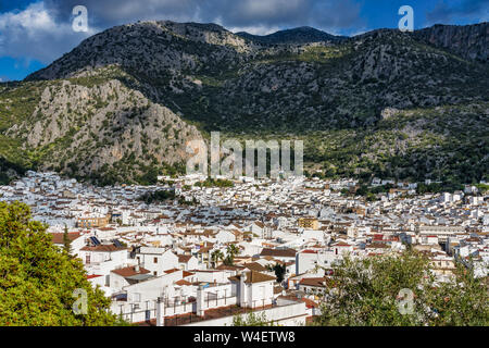 Ubrique, Cadiz. This village is part of the pueblos blancos, white villages, in southern Spain Andalusia region, and reminds the Arab past Stock Photo