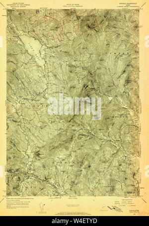 Maine USGS Historical Map Dixfield 806644 1956 48000 Restoration Stock Photo