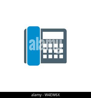 Office Phone related vector glyph icon. Stock Vector