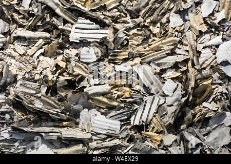Background from burnt corrugated cardboard Stock Photo