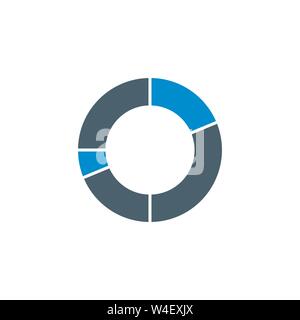 Pie Chart related vector glyph icon. Stock Vector