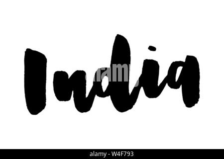 slogan Vector lettering India lettering calligraphy illustration Stock Vector