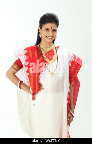 Portrait of a Bengali woman smiling Stock Photo