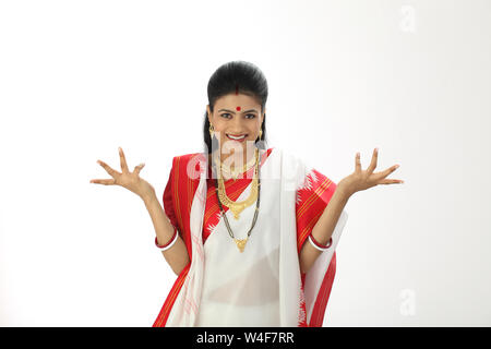 Portrait of a Bengali woman smiling Stock Photo