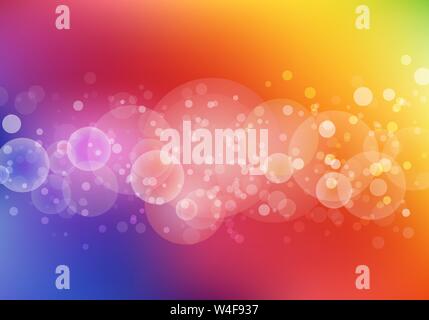 Abstract colorful color blurred background with bokeh and glitter. Vector illustration Stock Vector
