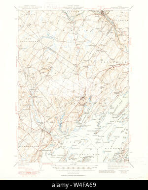 Maine USGS Historical Map Freeport 460412 1944 62500 Restoration Stock Photo