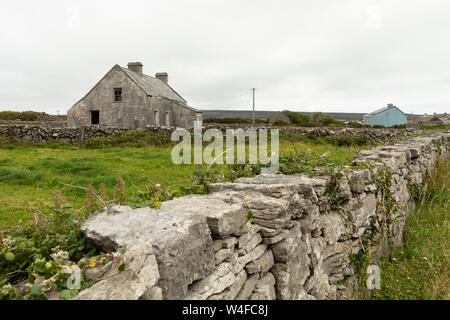 houses on the Aran island of Inishmore Stock Photo