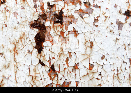 Old paint. Texture of cracked paint on iron Stock Photo