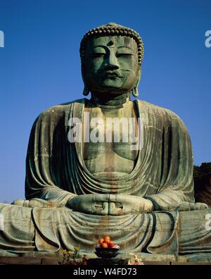 Japan, Honshu, Tokyo, Kanagawa Prefecture, Kamakura, Kotoku-in Temple, The Great Buddha (Daibutsu) Statue Stock Photo