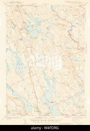 Maine USGS Historical Map Gardner Lake 460434 1941 62500 Restoration ...