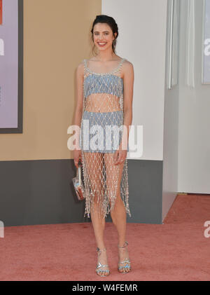 Los Angeles, USA. 22nd July, 2019. Sarah Margaret Qualley 080 arrives at the Sony Pictures' 'Once Upon A Time.In Hollywood premiere at the TCL Chinese Theatre in Los Angeles on July 22, 2019 in Hollywood, California Credit: Tsuni/USA/Alamy Live News Stock Photo