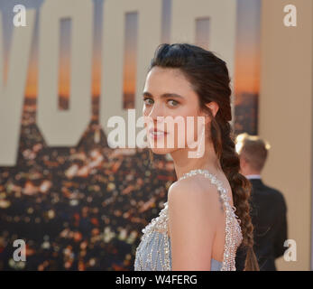 Los Angeles, USA. 22nd July, 2019. Sarah Margaret Qualley 084 arrives at the Sony Pictures' 'Once Upon A Time.In Hollywood premiere at the TCL Chinese Theatre in Los Angeles on July 22, 2019 in Hollywood, California Credit: Tsuni/USA/Alamy Live News Stock Photo