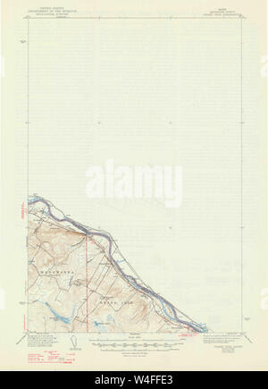 Maine USGS Historical Map Grand Isle 306595 1940 62500 Restoration Stock Photo