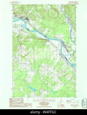 Maine USGS Historical Map Grand Isle 807939 1986 24000 Restoration Stock Photo