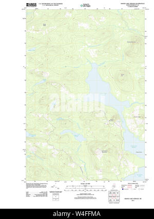 Maine USGS Historical Map Grand Lake Seboeis 20110907 TM Restoration Stock Photo