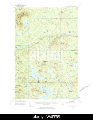 Maine USGS Historical Map Grand Lake Seboeis 460441 1954 62500 Restoration Stock Photo