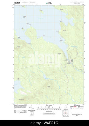 Maine USGS Historical Map Grand Lake Stream 20110829 TM Restoration Stock Photo