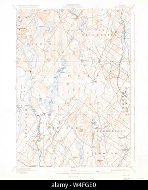 Maine USGS Historical Map Gray 460443 1898 62500 Restoration Stock Photo