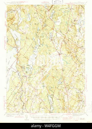 Maine USGS Historical Map Gray 460445 1944 62500 Restoration Stock Photo