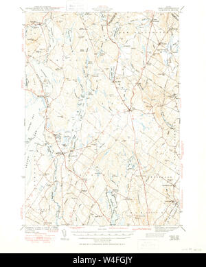 Maine USGS Historical Map Gray 460447 1944 62500 Restoration Stock Photo