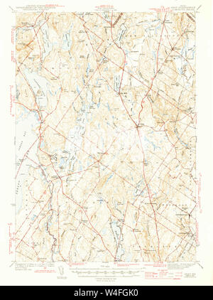 Maine USGS Historical Map Gray 460446 1944 62500 Restoration Stock Photo