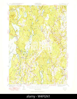 Maine USGS Historical Map Gray 460448 1942 62500 Restoration Stock Photo