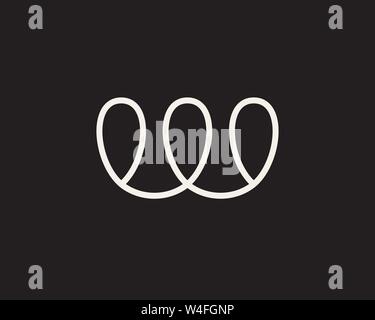 White Icon design template element on black Stock Vector