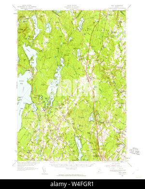 Maine USGS Historical Map Gray 460449 1957 62500 Restoration Stock Photo