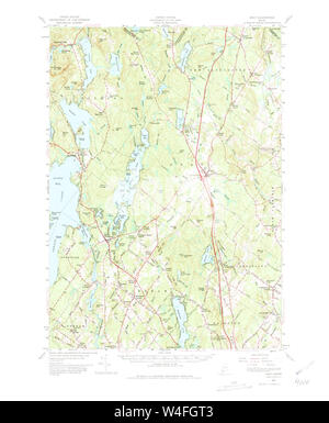 Maine USGS Historical Map Gray 460451 1957 62500 Restoration Stock Photo