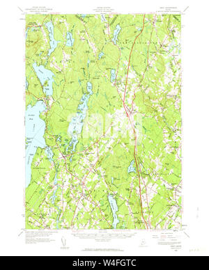 Maine USGS Historical Map Gray 460450 1957 62500 Restoration Stock Photo