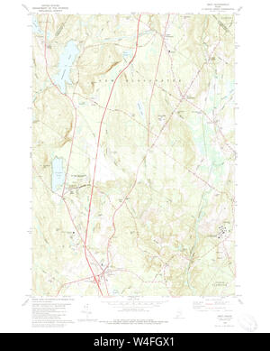 Maine USGS Historical Map Gray 460452 1980 24000 Restoration Stock Photo