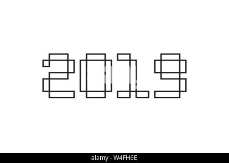 2019 text design for your promotional greetings cards Stock Vector