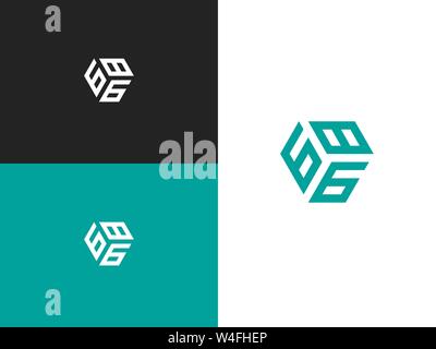 Combination number, stylish vector emblem for design Stock Vector