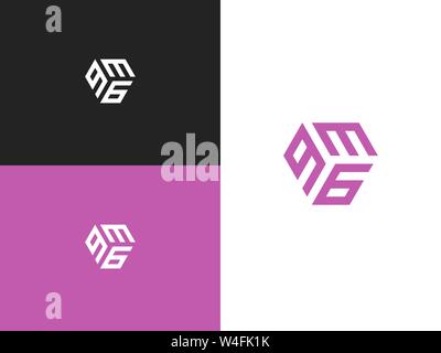 Combination number, stylish vector emblem for design Stock Vector