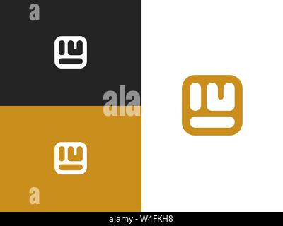 Initial three letter logo design of letters Stock Vector