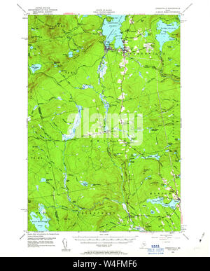Maine Usgs Historical Map Greenville 460464 1951 62500 Restoration W4fmf6 