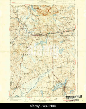 Maine USGS Historical Map Guilford 460469 1937 62500 Restoration Stock Photo