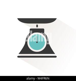 Commercial weight scale icon for stores and pharmacies. Isolated vector illustration Stock Vector