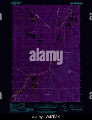 Maine USGS Historical Map Hardwood Mountain 105193 1989 24000 Inversion Restoration Stock Photo