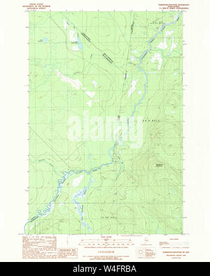 Maine USGS Historical Map Hardwood Mountain 105193 1989 24000 Restoration Stock Photo